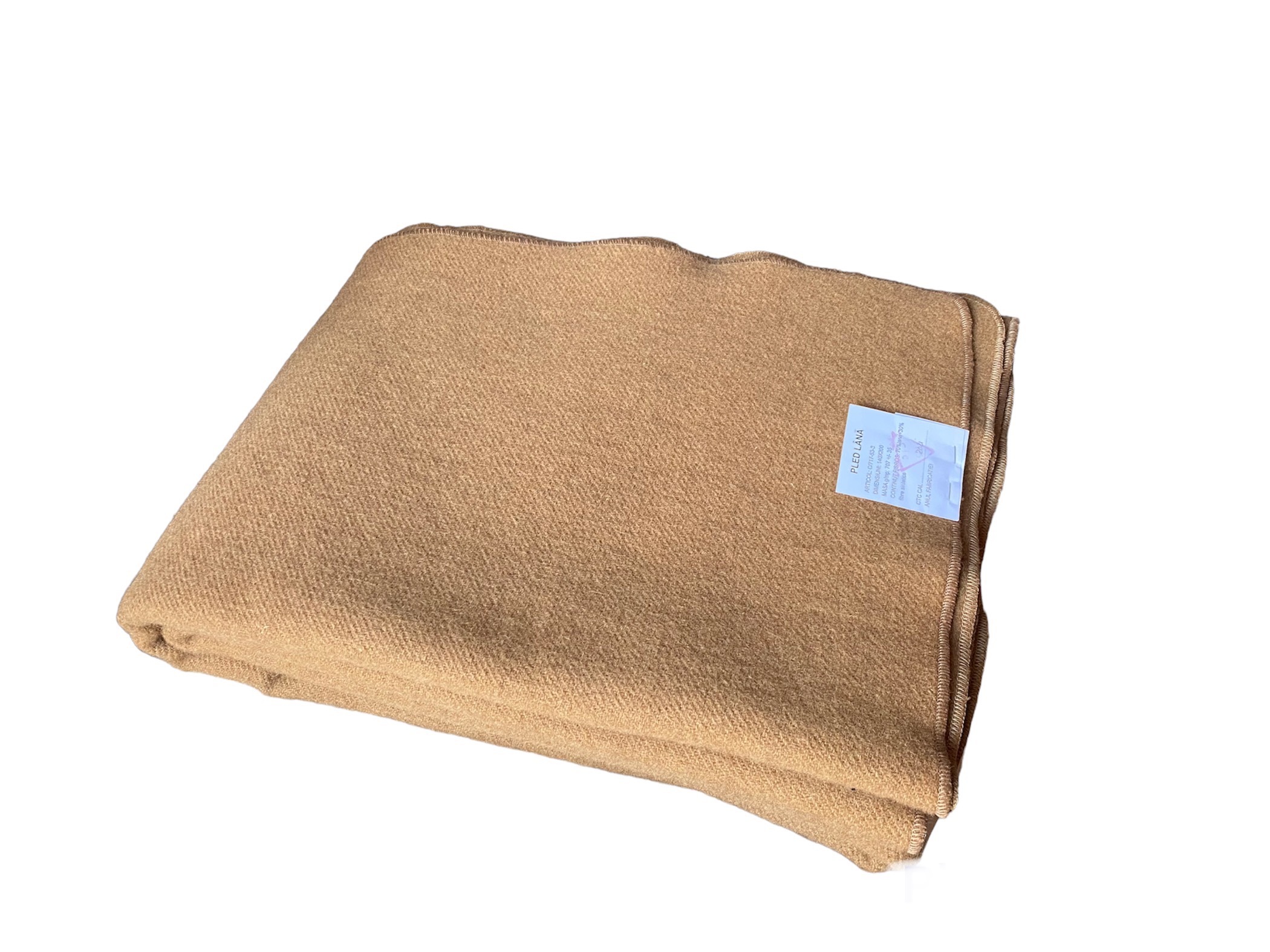 Pătură lână românească, model IOANA, 150x200cm, cappuccino, margine surfilata, cutie premium - imagine 2