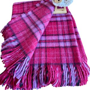 Pătură lână merinos model Anisia, 150x200+20cm franjuri, cutie premium